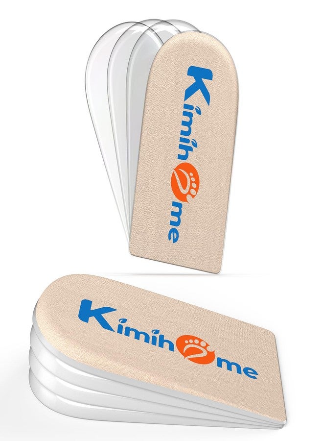 Kimihome حشوات رفع الكعب للنساء والرجال - وسادات جل قابلة للتعديل من كيميهوم لتخفيف آلام الكعب، وعدم تساوي طول الساقين، وزيادة الطول، ونعال داخلية لرفع الكعب (4 طبقات، مقاس كبير) - Image 1