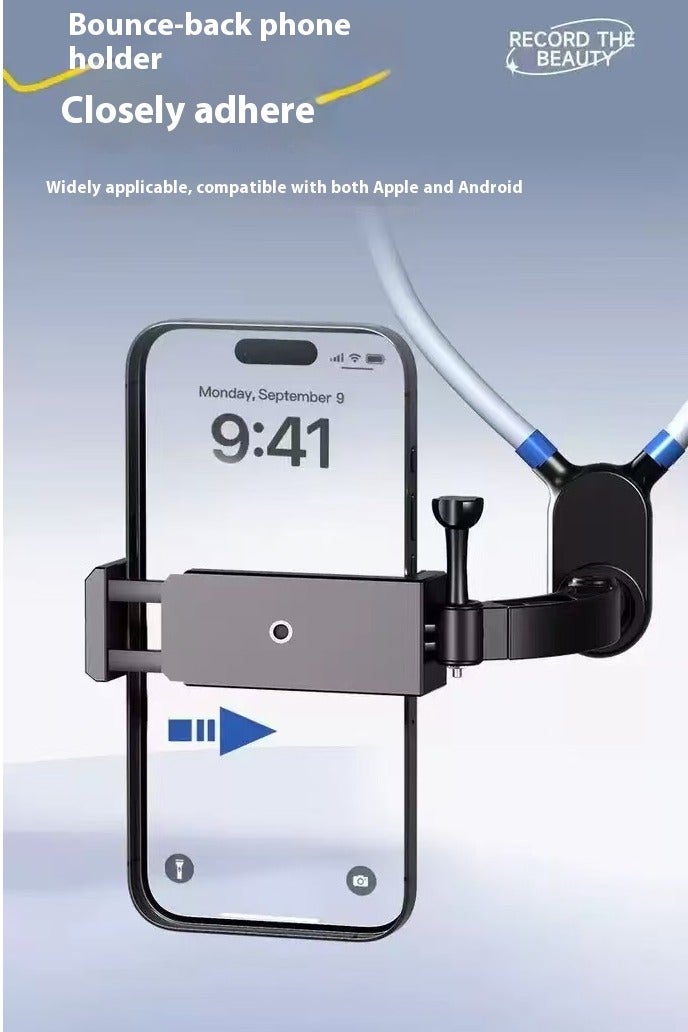 Neck-Mounted Phone Stand (POV/Vlog Selfie Stand), Hands-Free Neck-Mounted Phone Stand, Chest Strap, Suitable for IPhone 15, 14, 13, 12 Series and Android Phones (grey) - Image 3