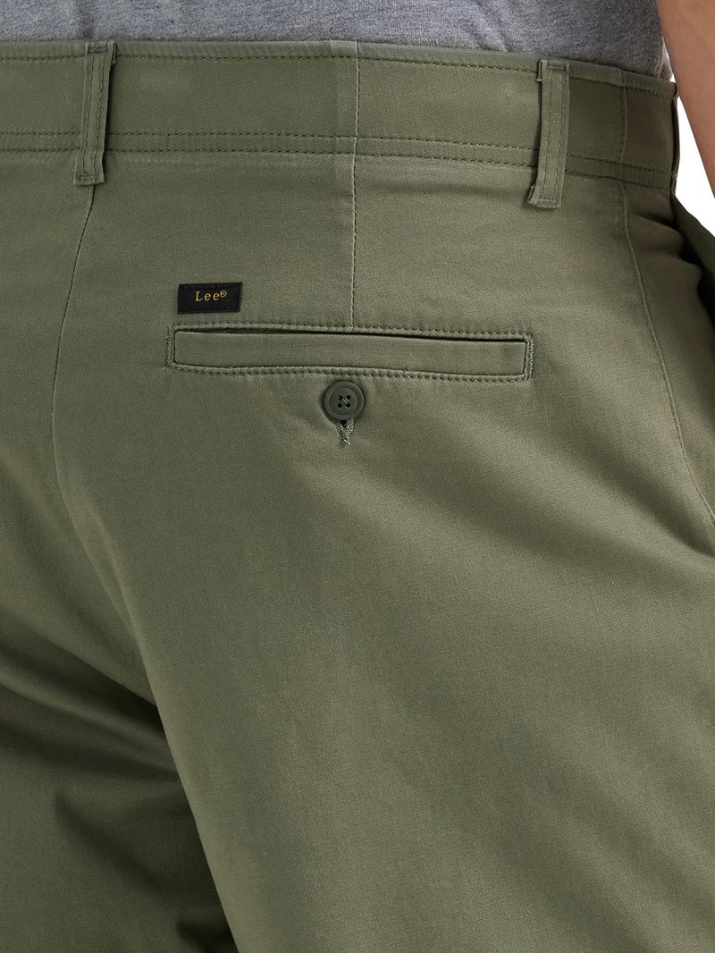 Lee Mens Extreme Motion Flat Front Shorts, Olive Grove, 34 US - Image 3