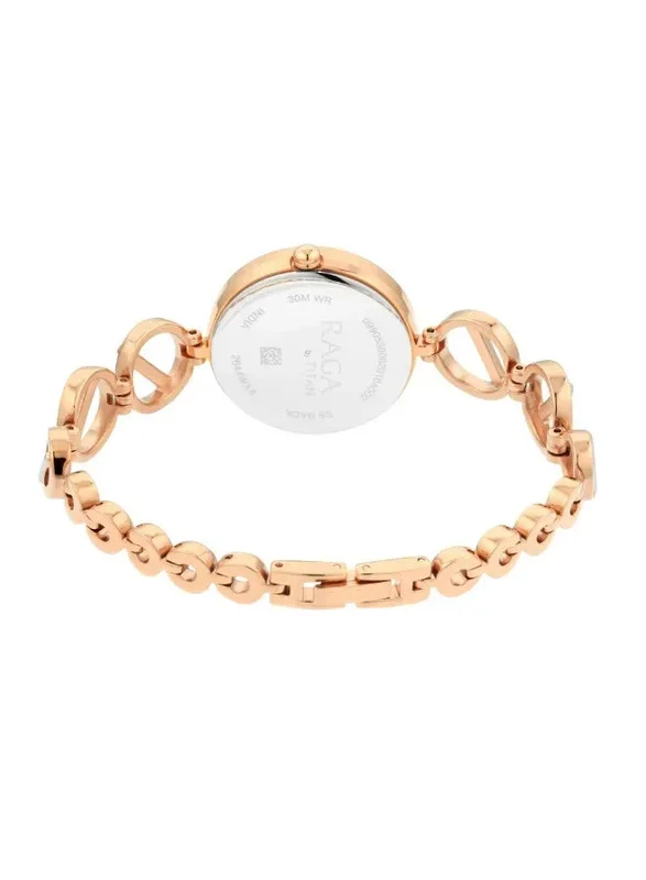 TITAN Titan Raga Viva Quartz Analog with Day and Date Women Watch Rose Gold Dial With Two Toned Colour Metal Strap