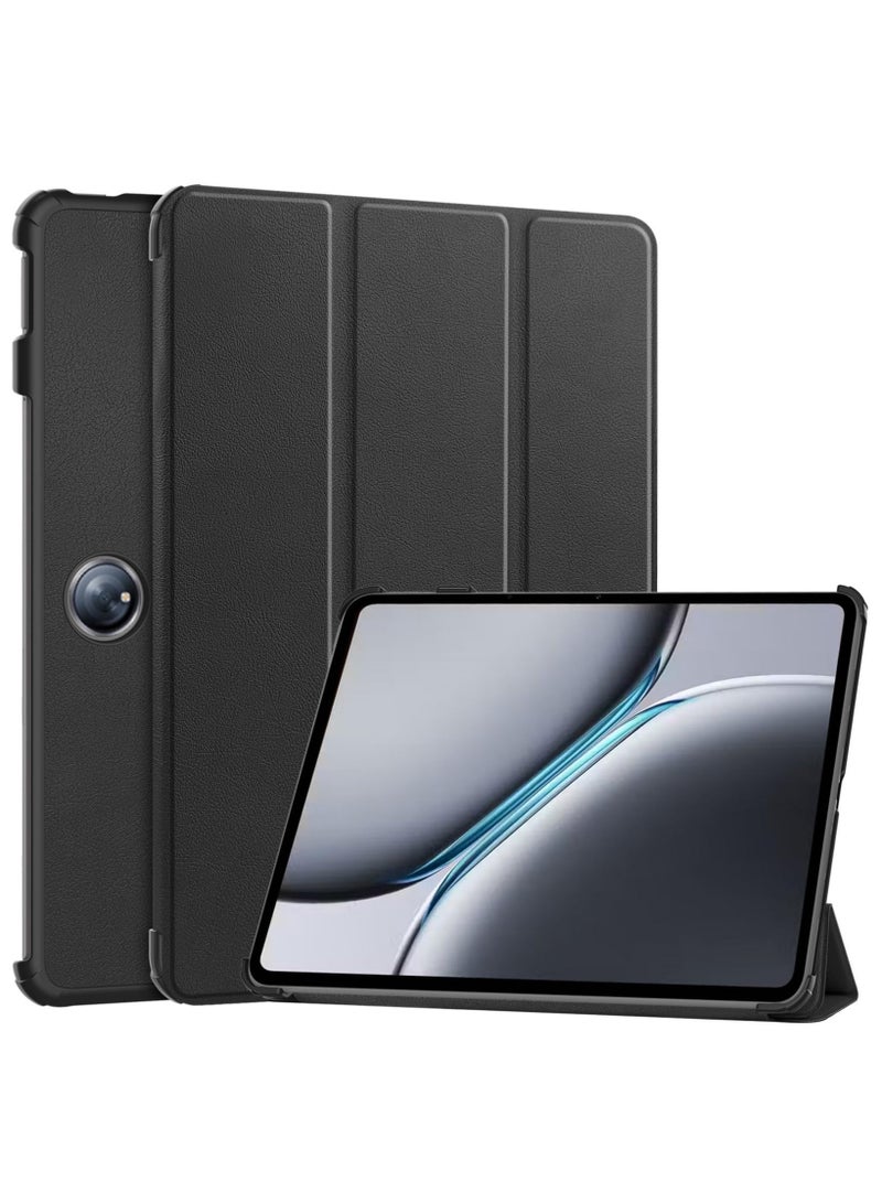 Case for OnePlus Pad 2 / OnePlus Pad Pro 12.1 Inch Released 2024 Folio Slim Smart Cover Lightweight Hard Shell Protective Case with Multi-Angle Stand (Black) - Image 1