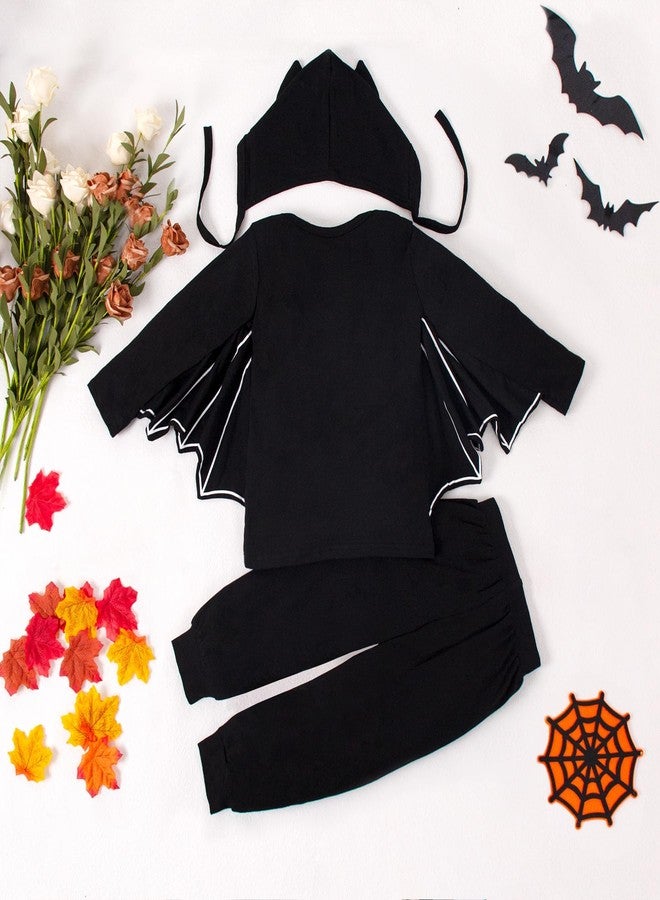 Magic Park 3M-3T Infant Long Sleeve Romper Baby Bodysuit Holiday Outfits Toddler Jumpsuit Winter Boy Girl Tops Pants Set (Black-3, 2-3 Years) - Image 2