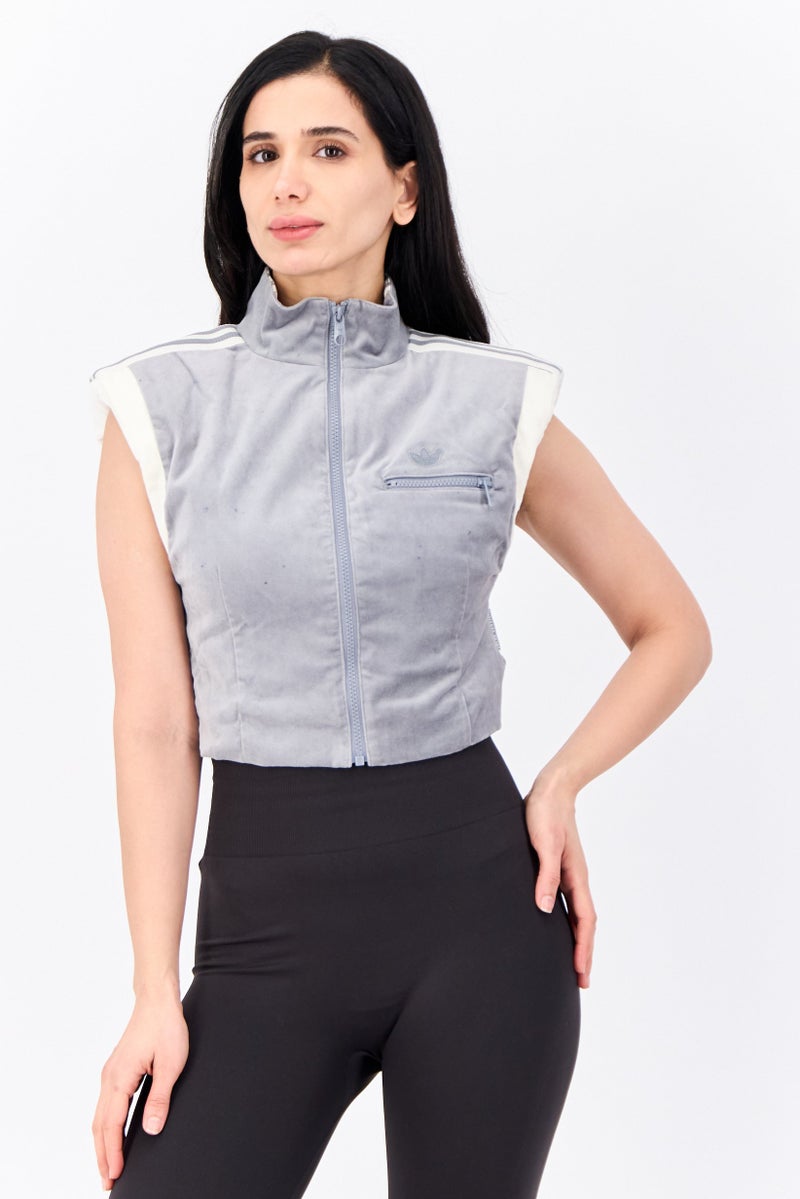 adidas Originals Women Sportswear Fit Sleevesless Outdoor Challeger Top, Grey - Image 1