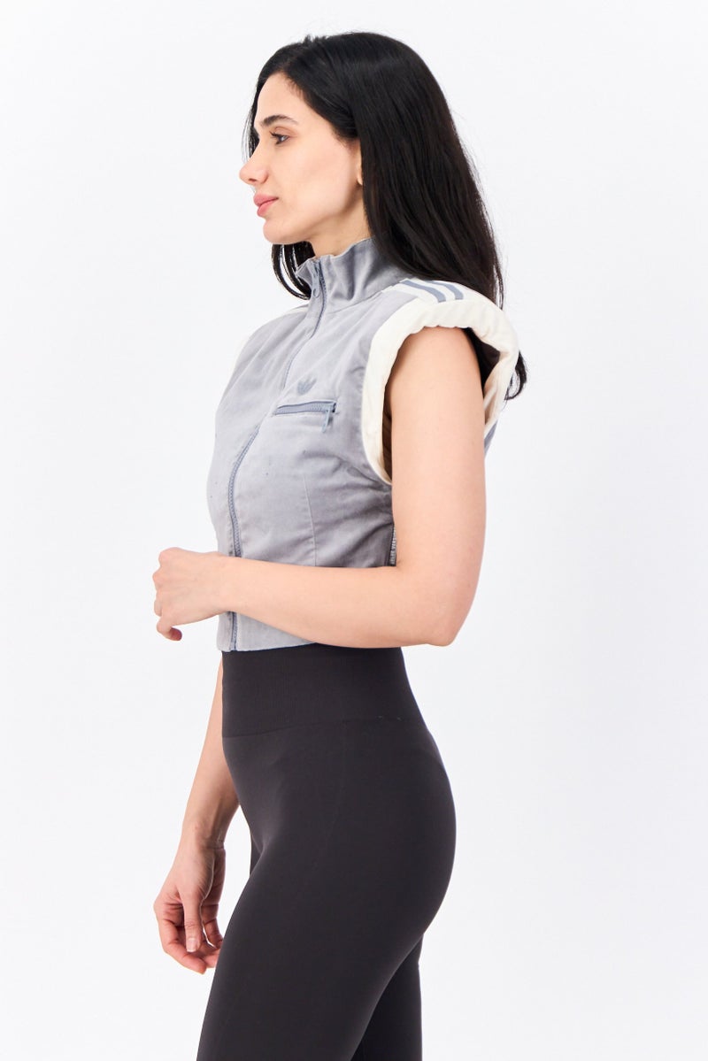 adidas Originals Women Sportswear Fit Sleevesless Outdoor Challeger Top, Grey - Image 2