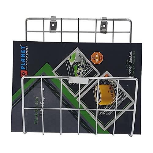 TOPAZ Stainless Steel Magazine Holder / News Paper Holder / Book Holder / File Stand Wall Hanging Magazine Holder - Image 1