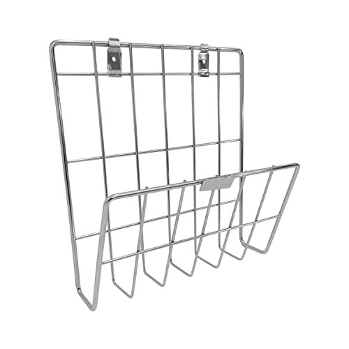 TOPAZ Stainless Steel Magazine Holder / News Paper Holder / Book Holder / File Stand Wall Hanging Magazine Holder - Image 2