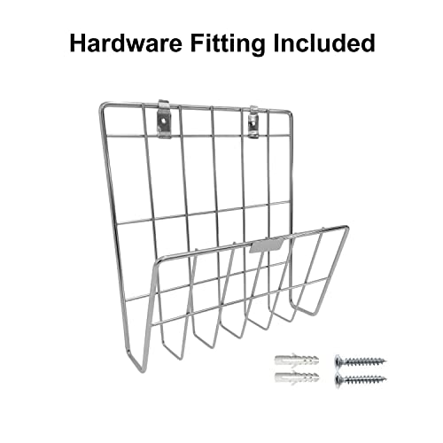 TOPAZ Stainless Steel Magazine Holder / News Paper Holder / Book Holder / File Stand Wall Hanging Magazine Holder - Image 4