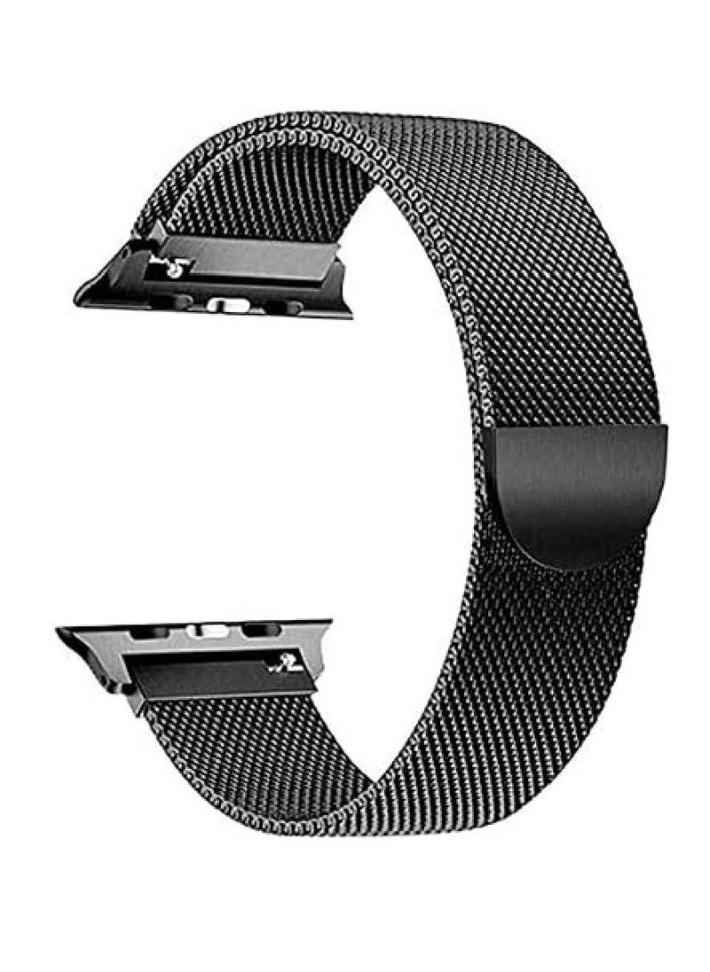 GENNEXT - Stainless Steel Milanese Loop Band For Apple Watch Ultra / Watch Ultra 2 49mm Black - Image 1