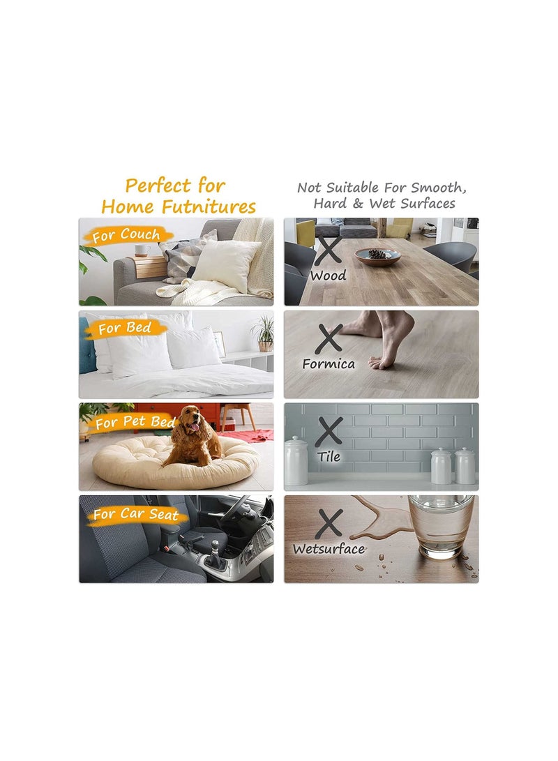 Pet Hair Remover for Furniture/Bed, Reusable Dog Hair Remover Roller for Dog & Cat, Self-Cleaning, No Adhesive or Sticky Tape Needed, Perfect Fur Remover for Couch (Champagne Pink) - Image 5