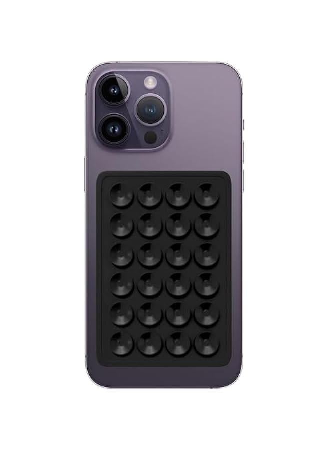 Silicone Suction Phone Case Adhesive Mount, Hands-Free Mobile Accessory Holder back of phone for Selfies and Videos|| Phone cup Gripper Stickers On The Wall(black) - Image 1