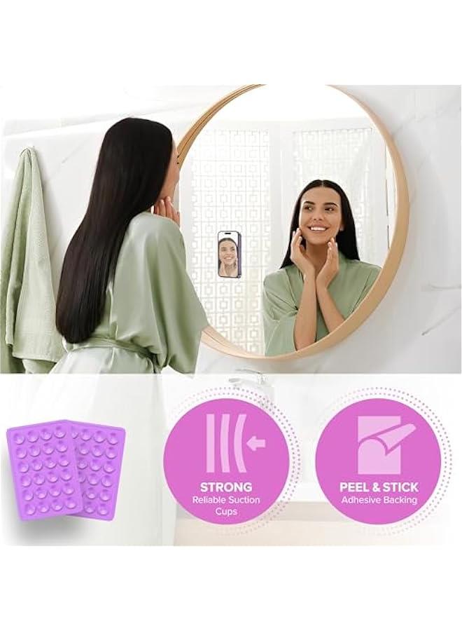 Silicone Suction Phone Case Adhesive Mount, Hands-Free Mobile Accessory Holder back of phone for Selfies and Videos|| Phone cup Gripper Stickers On The Wall(black) - Image 3