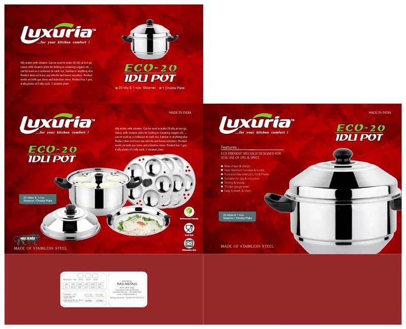 Luxuria Eco 20 Standard Idli Maker - Image 2