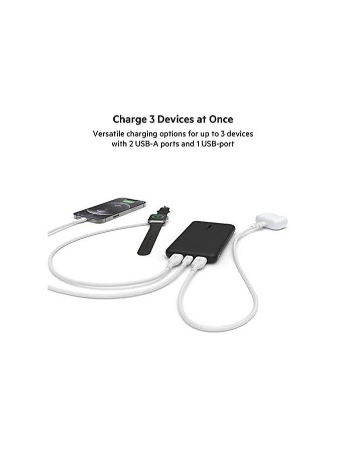 Raxoom 20,000mAh Portable Power Bank, 10K USB-C portable charger with 1 USB-C port and 2 USB-A ports, battery pack for up to 15W charging for iPhone, Samsung Galaxy, EarPods, iPad  - Image 3