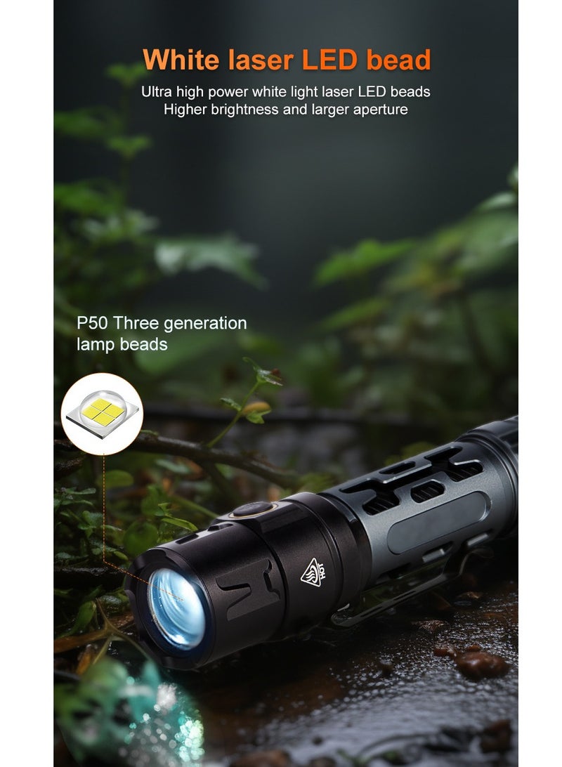 Tactical Torch Rechargeable  - Extremely Bright (High Lumens) - Waterproof IPX4-5 Light Modes + Memory  - Long Running Time - Image 4