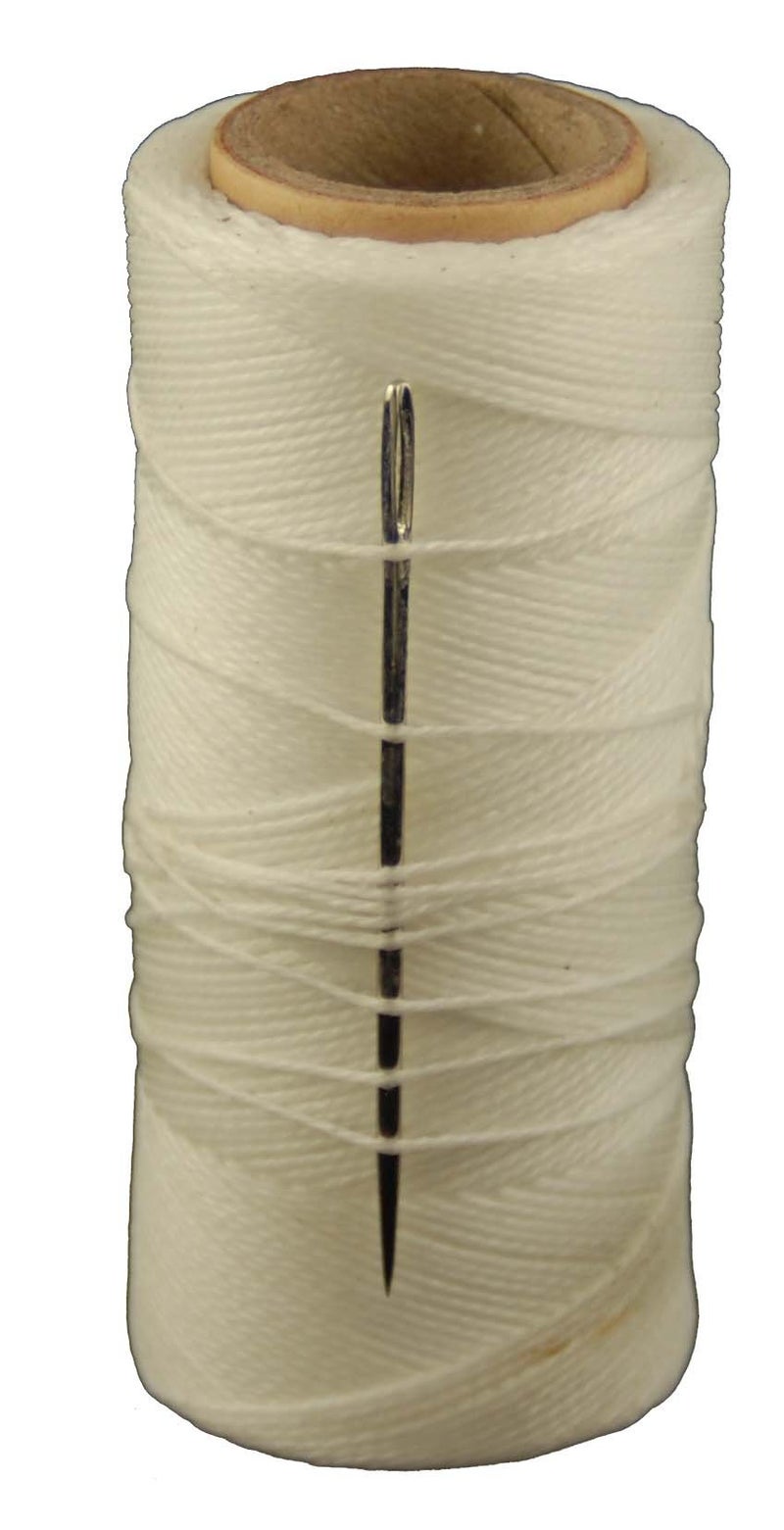 T.W Evans Cordage 11417 2-Ounce Wax Sail Kit with Needle, White