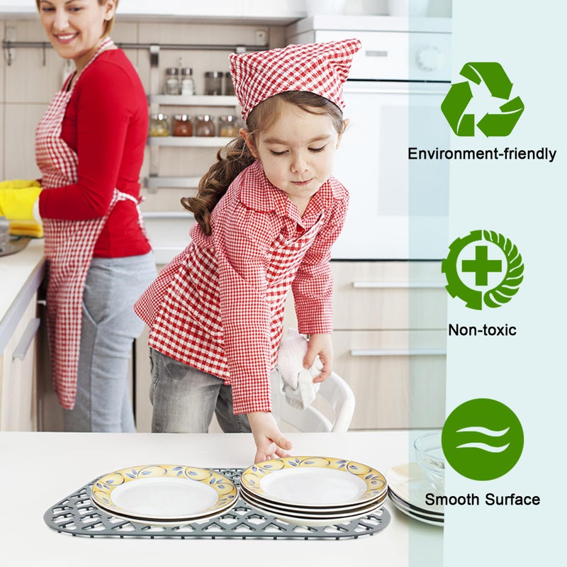 SAMSIER Silicone Sink Protectors for Kitchen Sink, Multiple Sizes Mats Grids for Bottom of Farmhouse Stainless Steel Porcelain Sinks (16.7â€x12.5â€) - Image 4