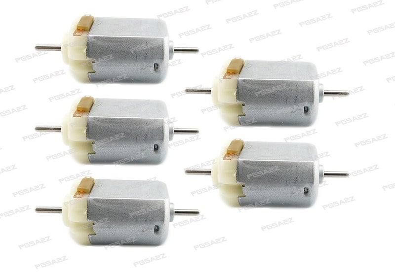 GKG F130 Double Head Shaft 4-Wheel Drive Miniature Fan DC Motor, 50mm Length - 5 Pieces (Brown) - Image 5
