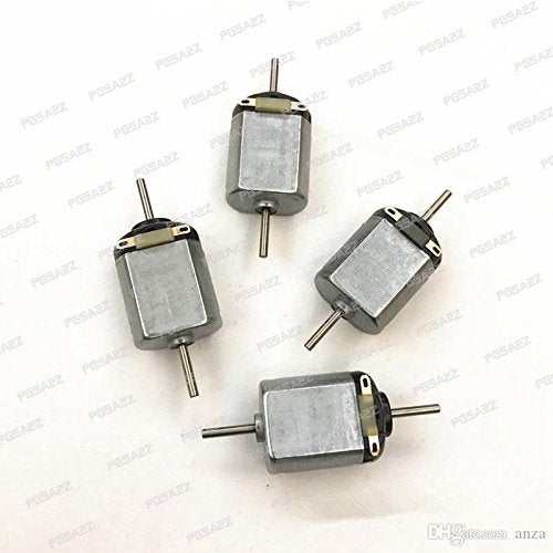 GKG F130 Double Head Shaft 4-Wheel Drive Miniature Fan DC Motor, 50mm Length - 5 Pieces (Brown) - Image 2