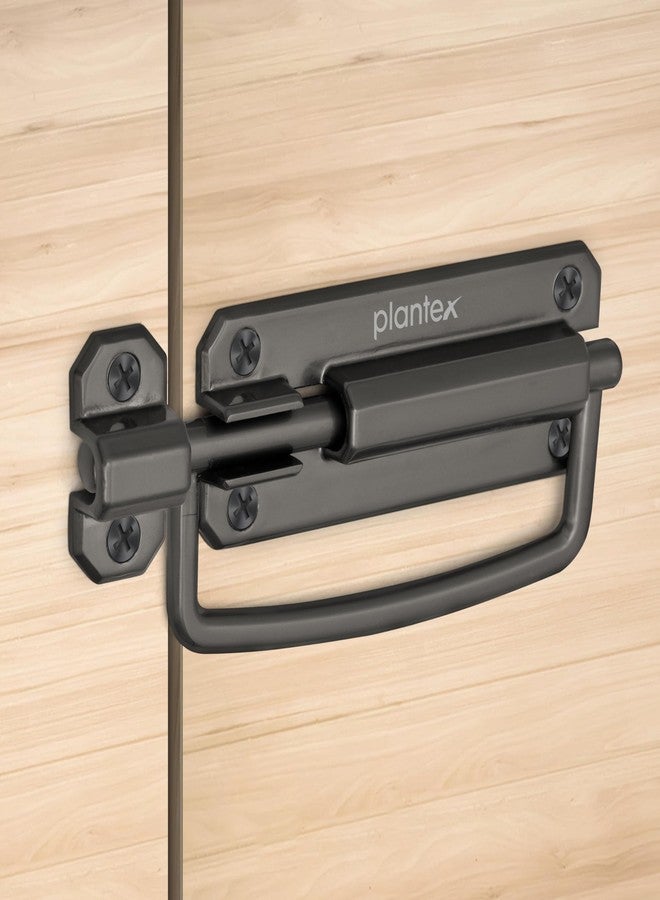 Plantex Door Stopper/5 Inch Baby Latch Kadi/Door Latch for Bathroom/Door Lock for Home/Office Doors - Pack of 1 (Satin Black) - Image 1