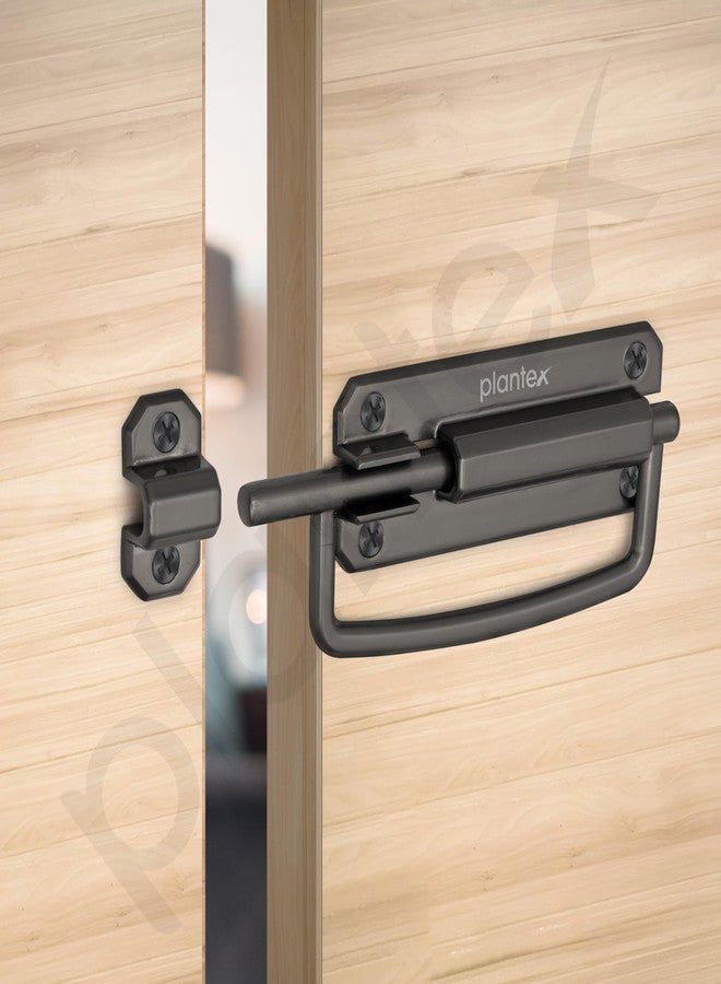 Plantex Door Stopper/5 Inch Baby Latch Kadi/Door Latch for Bathroom/Door Lock for Home/Office Doors - Pack of 1 (Satin Black) - Image 2