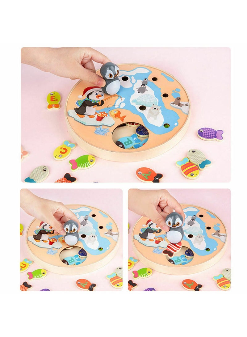 Highland Wooden Alphabet Number Magnetic Fishing Game Toy for 3+ Year Kids - Image 3