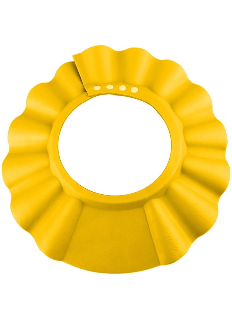 Generic - Baby Shampoo Eye Protection Cap, Adjustable Shampoo Shower Cap, Safe Baby Shower Cap (Yellow) - Image 1