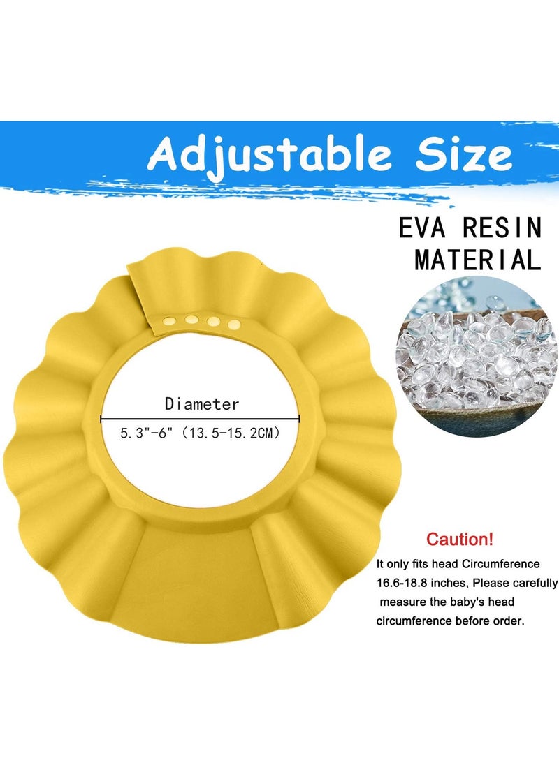 Generic - Baby Shampoo Eye Protection Cap, Adjustable Shampoo Shower Cap, Safe Baby Shower Cap (Yellow) - Image 1