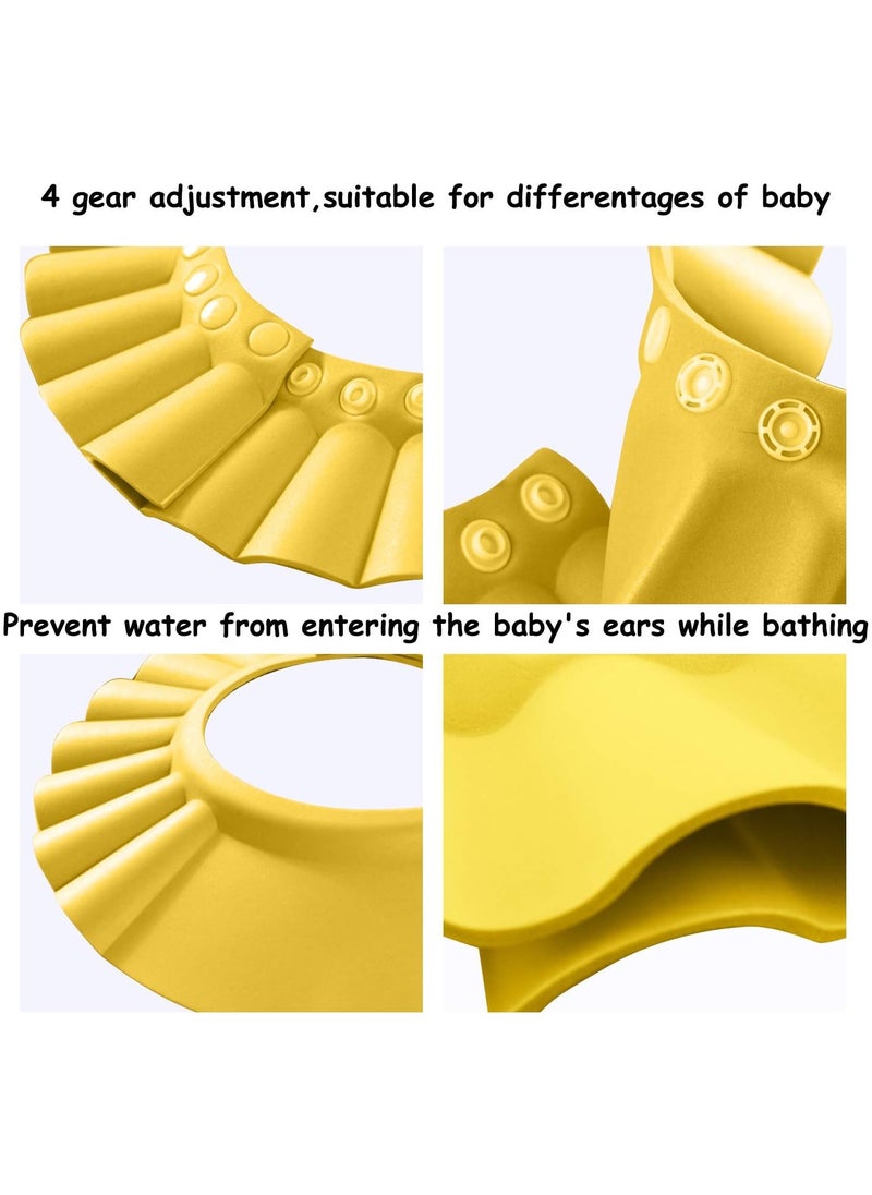 Generic - Baby Shampoo Eye Protection Cap, Adjustable Shampoo Shower Cap, Safe Baby Shower Cap (Yellow) - Image 1