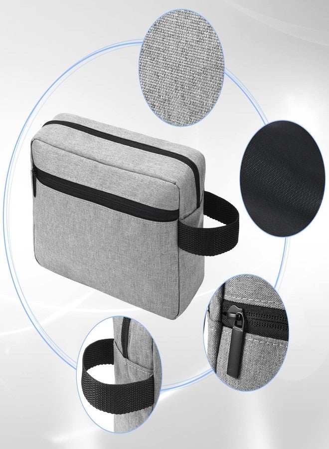 Reginary 4 Pcs Toiletry Bag Water Resistant Shaving Toiletry Travel Cosmetic Bag for Men Portable Storage for Women Makeup Pouch Organizer with Large Capacity for Toiletries(Retro Color,Plain) - Image 3