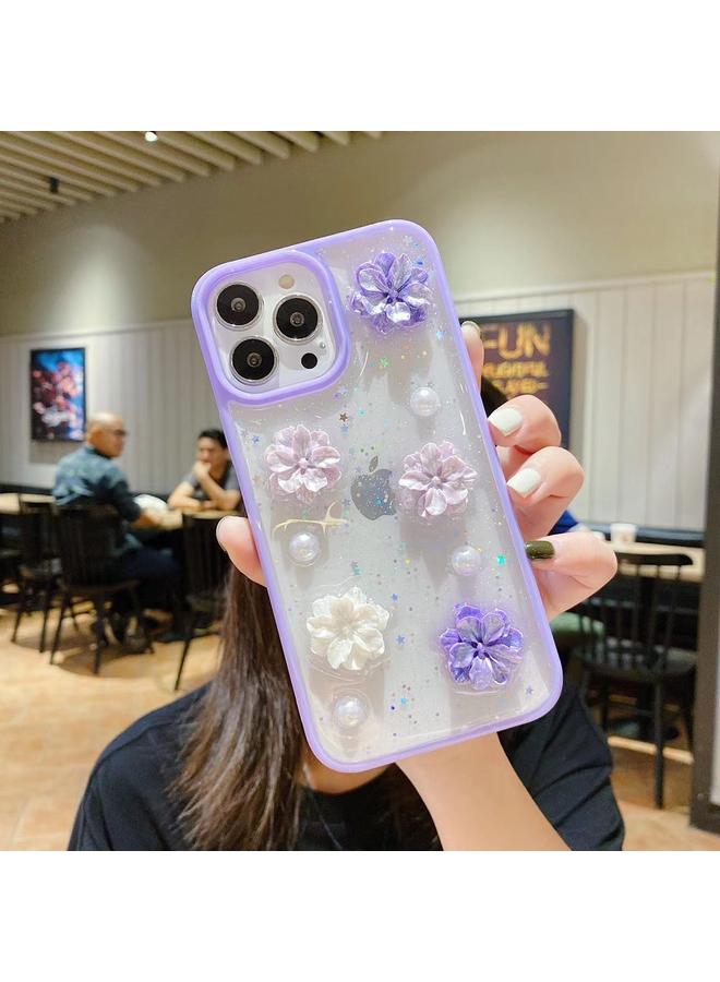 Zaboon Case For iPhone 11 Pro Max 3D Bow Flowers Glitter Epoxy TPU Phone Case - Image 1