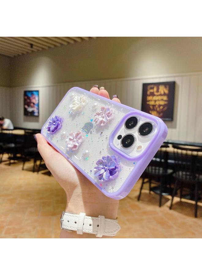 Zaboon Case For iPhone 11 Pro Max 3D Bow Flowers Glitter Epoxy TPU Phone Case - Image 5