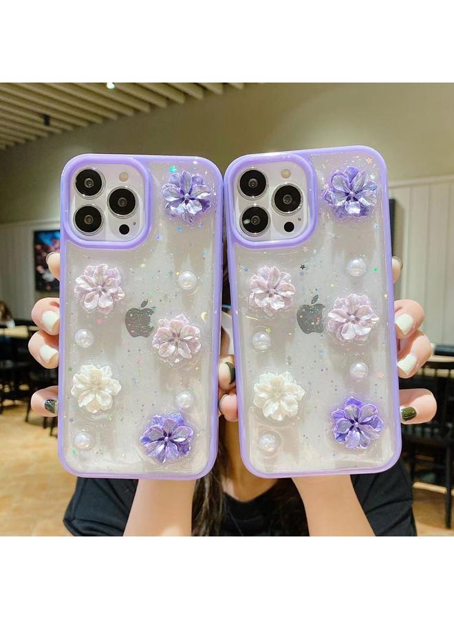 Zaboon Case For iPhone 11 Pro Max 3D Bow Flowers Glitter Epoxy TPU Phone Case - Image 4