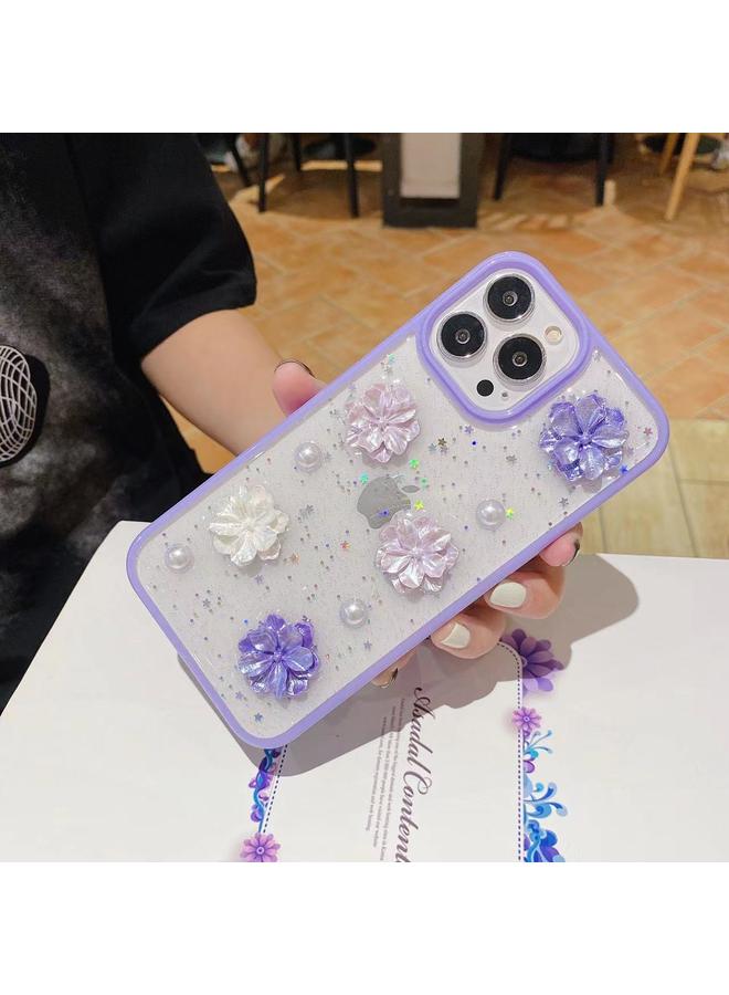 Zaboon Case For iPhone 11 Pro Max 3D Bow Flowers Glitter Epoxy TPU Phone Case - Image 2