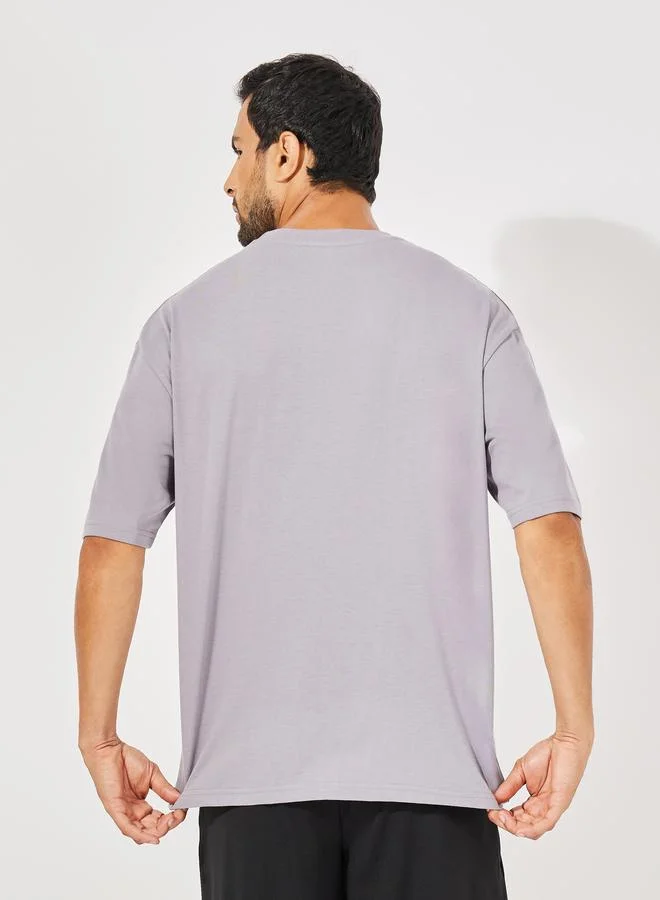 ستايلي Styli Cotton Rich Oversized Athleisure T-Shirt