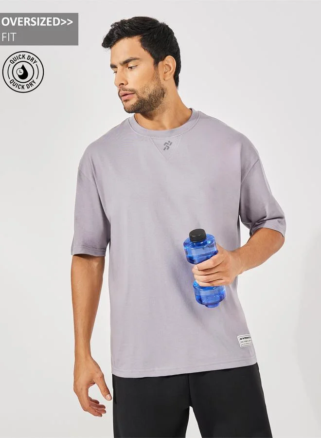 Styli Active Cotton Rich Oversized Athleisure T-Shirt