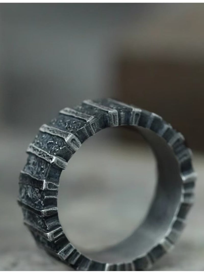 Akali Textured Sterling Silver Ring – Minimalist Design for Everyday Elegance - Image 3