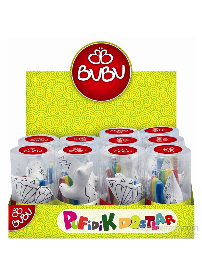 Bu-Bu Pufidik Friends + 4 Felt Tip Pens Bubu00068 