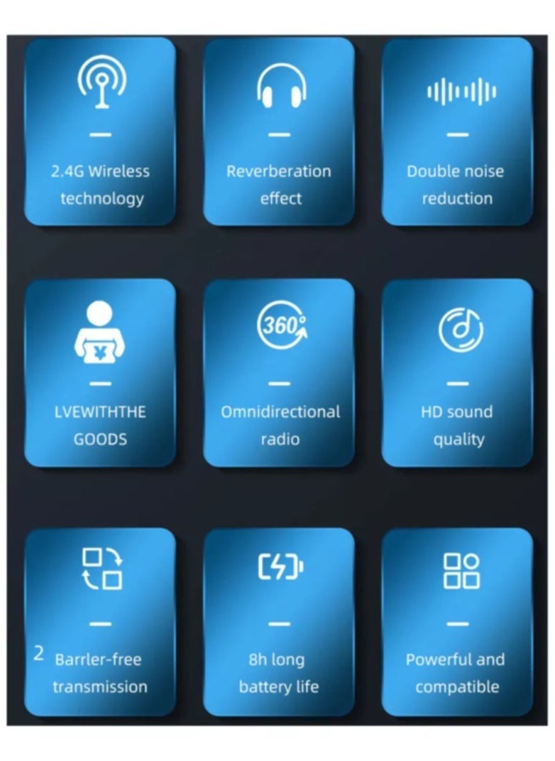 JAJEEK "3-in-1 Wireless Microphone for iPhone & Type-C Devices – Dual Mic System for Clear Audio Recording and Streaming" - Image 4