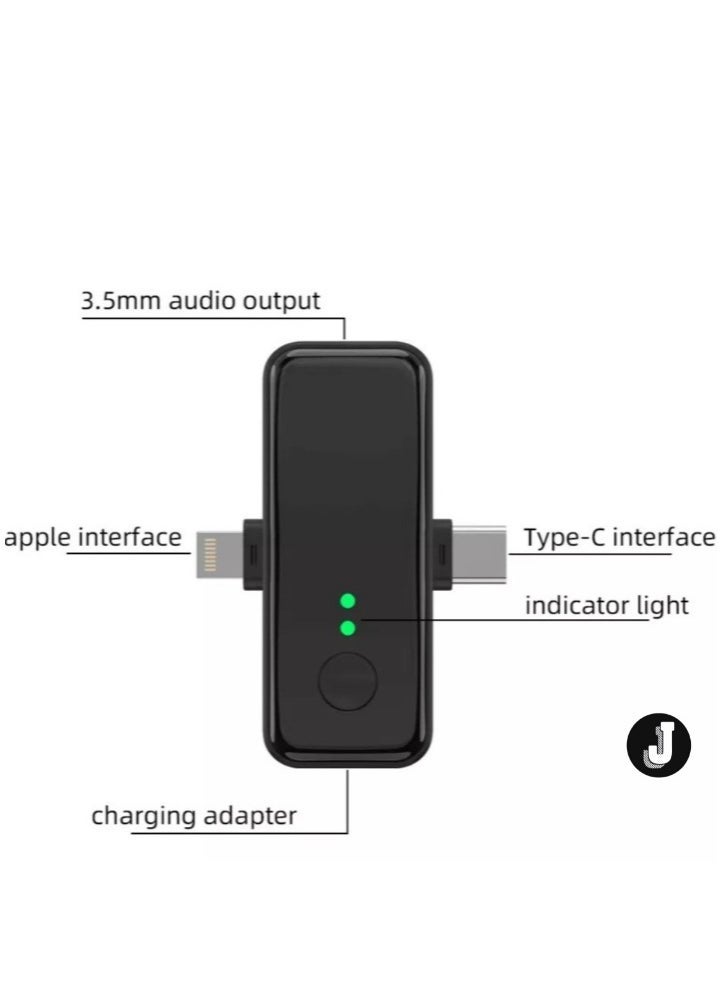 JAJEEK "3-in-1 Wireless Microphone for iPhone & Type-C Devices – Dual Mic System for Clear Audio Recording and Streaming" - Image 1
