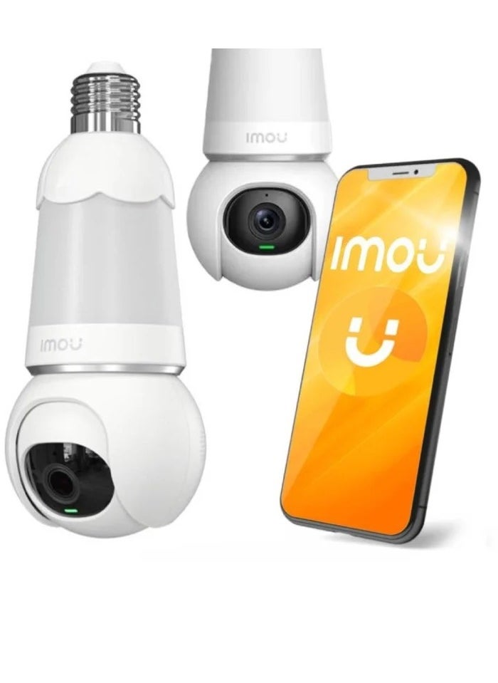 IMOU - IMOU 2 in 1 Bulb and Camera 3MP 2K UHD Image Wireless Outdoor CCTV Camera With Built-in Microphone and Speaker, Support Two-Way Audio (IPC-S6DN) - Image 1