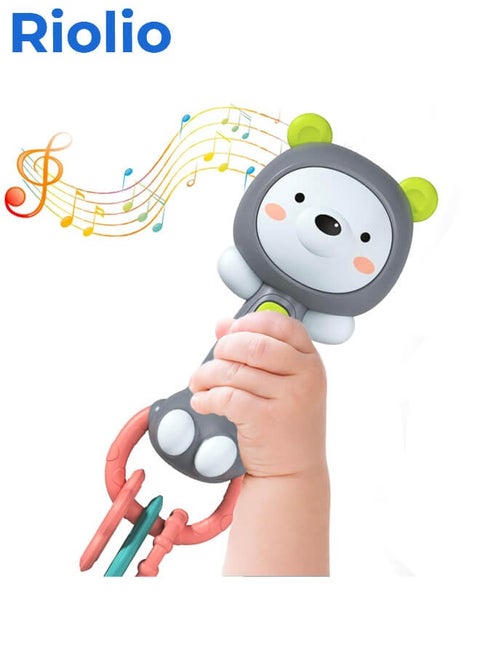 Baby Music Rattle Toy, Baby Teething Toy for Infants 6-12-18 Months Toddlers Sensory Toys Baby Boy Girl Gifts