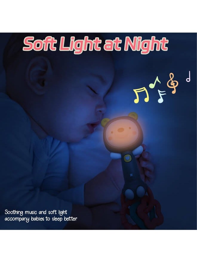 Riolio - Baby Music Rattle Toy, Baby Teething Toy for Infants 6-12-18 Months Toddlers Sensory Toys Baby Boy Girl Gifts - Image 1