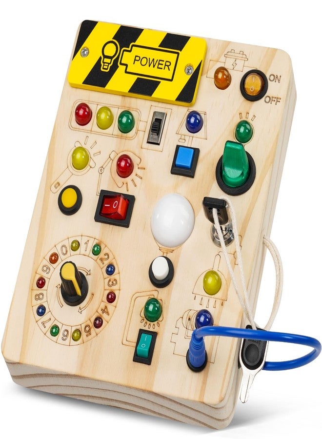 Azoravio Montessori Busy Board with Traffic Lights - Sensory Toys for 1 2 3 4 Year Olds, Wooden Travel Toy for Toddlers, Educational Learning Activity Gift for Boys & Girls - Image 1