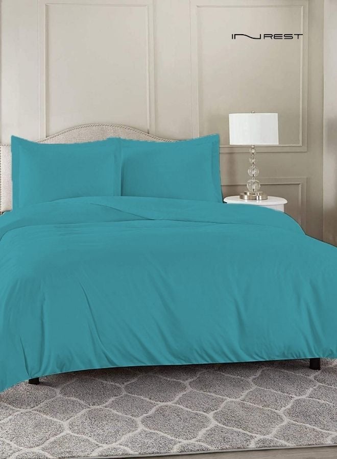 Inrest Home Plain King Duvet Set (without filling) 100% Cotton 3 Pieces - Image 2