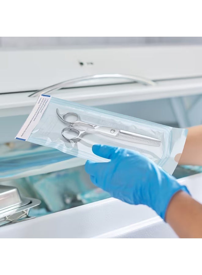 HK 200-Piece Self Sealing Sterilization Pouch White/Blue 90mmx260mm Small - Image 4