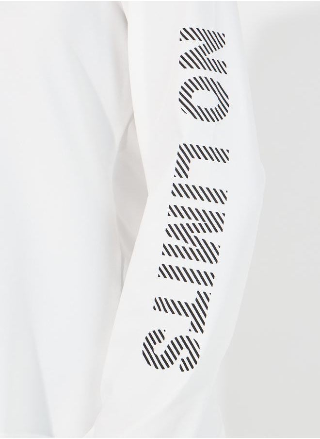 Styli Arm Faded Text Effect Detail Deep Hem Back Hooded Top & Leggings Set  - Image 3
