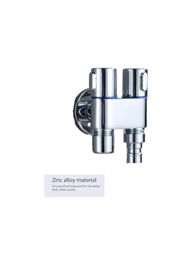 The Bros Dual Control Faucet, One In and Two Out Copper Valve Taps, Double Control Washing Machine Toilet Tap, Wall Mount Valve Gardening Sprayer Faucet, Vintage Sprayer Faucet for Bathroom, Kitchen - Image 3