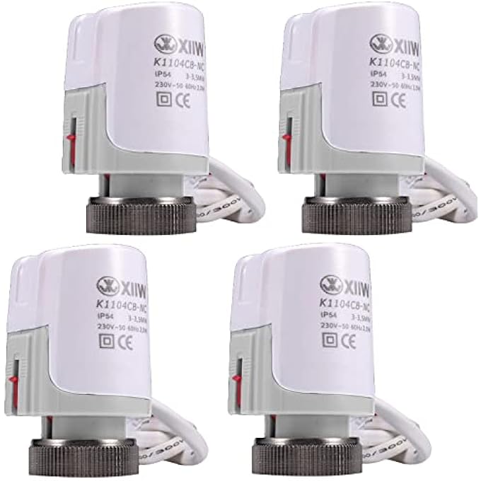 4 X SERVO MOTOR UNDERFLOOR HEATING 230 V THERMAL DRIVE ELECTRIC CLOSED NC M30 X 1.5 THERMOT ADJUSTMENT MOTOR - Image 1