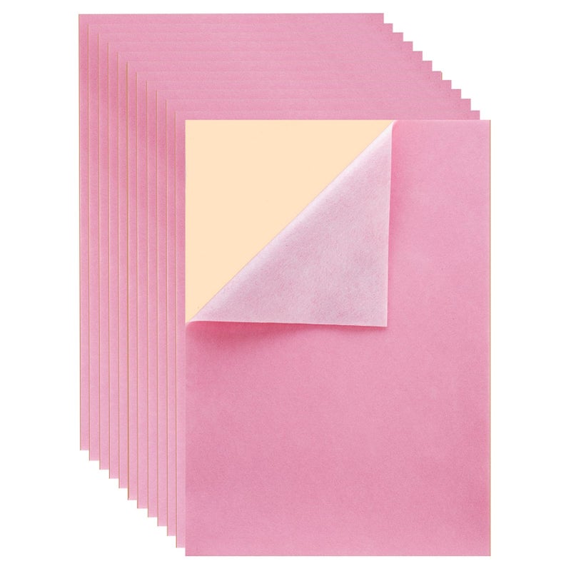 Mesheshe 10 Self Adhesive Felt, DIY Peel & Stick Fabric for Art & Crafts, Drawer/Jewelry Box Liner, A4 Size (Pink) - Image 1