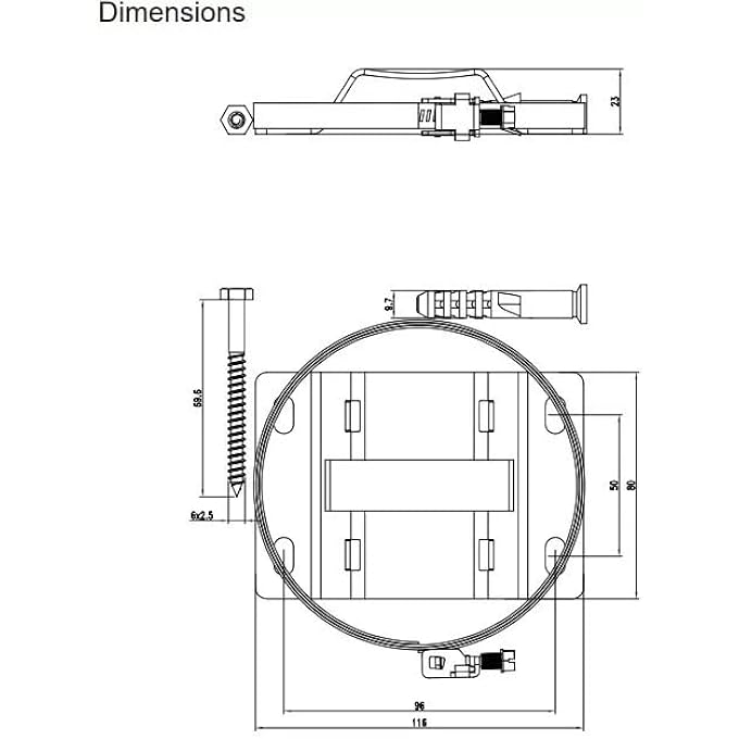 TC EXPANSION VESSEL MOUNTING BRACKET WITH METAL WORMDRIVE CLAMP STRAP FOR 8 LITRE, 12 LITRE, 18 LITRE, 24 LITRE HEATING OR POTABLE VESSELS - Image 2